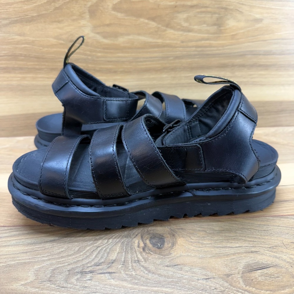 Dr.Martens Blaire Women Size 8 EU 39 Black Chunky Sandals Strappy Ankle Strap - Picture 6 of 10